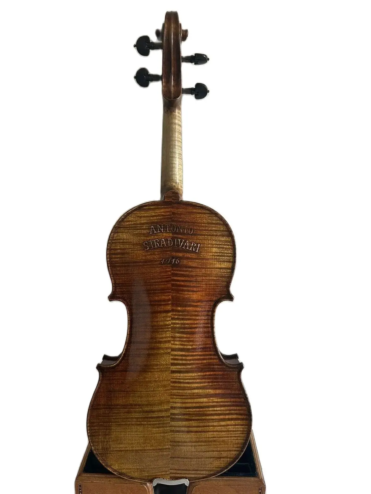 

4/4 Violin Stradi Model 1716 Flamed Maple Back Spruce Top Hand Carved K3190