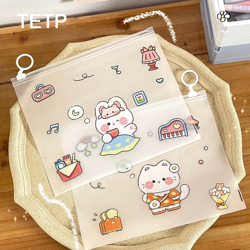 

TETP 50Pcs Frosted Creative Zipper Bags with Pull Tabs, Home Handmade Bracelets, Necklaces Cards, Gifts Packaging Storage