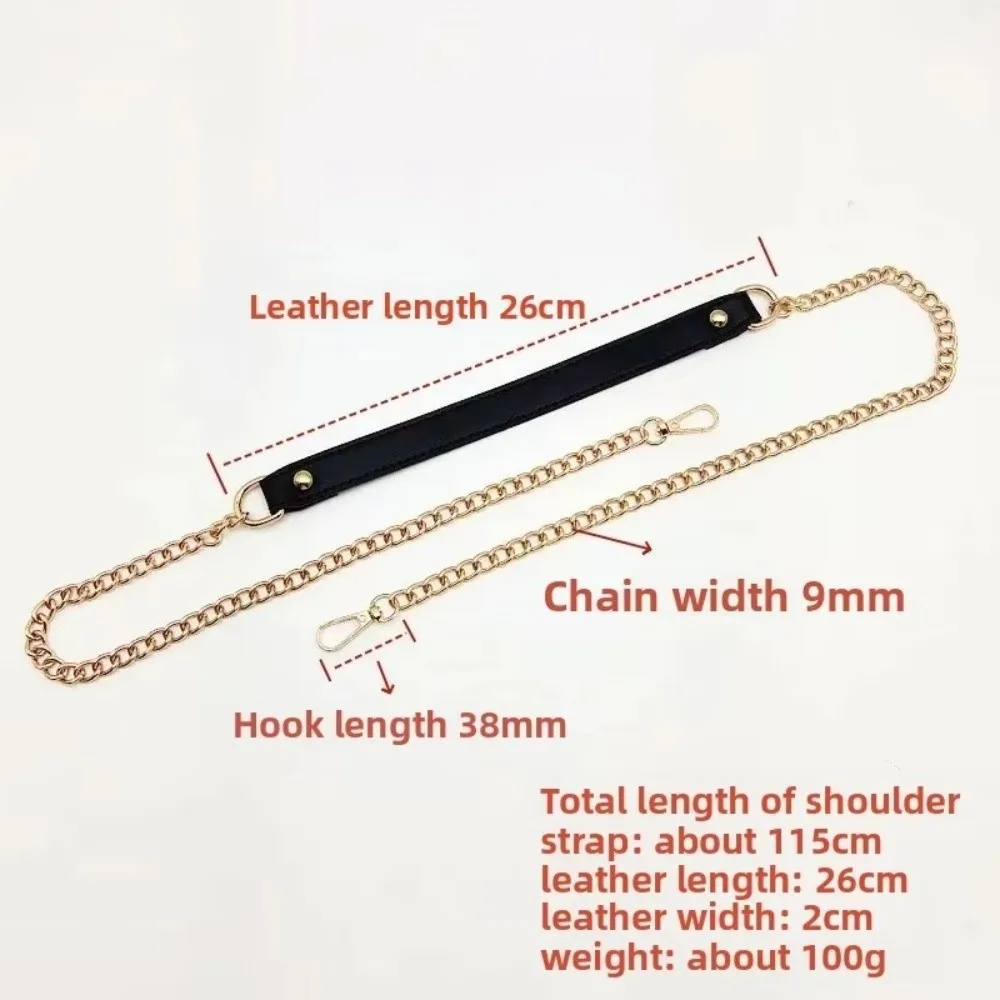 High-End Shoulder Crossbody Bag Strap PU Leather Stress Relief Replacement Strap Single Chain Bag Accessories
