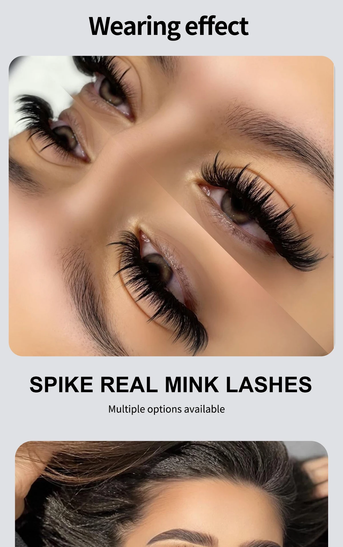 Neue nasse flauschige Nerz Wimpern mit Spikes Make-up Anbieter 16mm 18mm 25mm Volumen lang natürlichen Look Nerz Wimpern Großhandel – Detail 1
