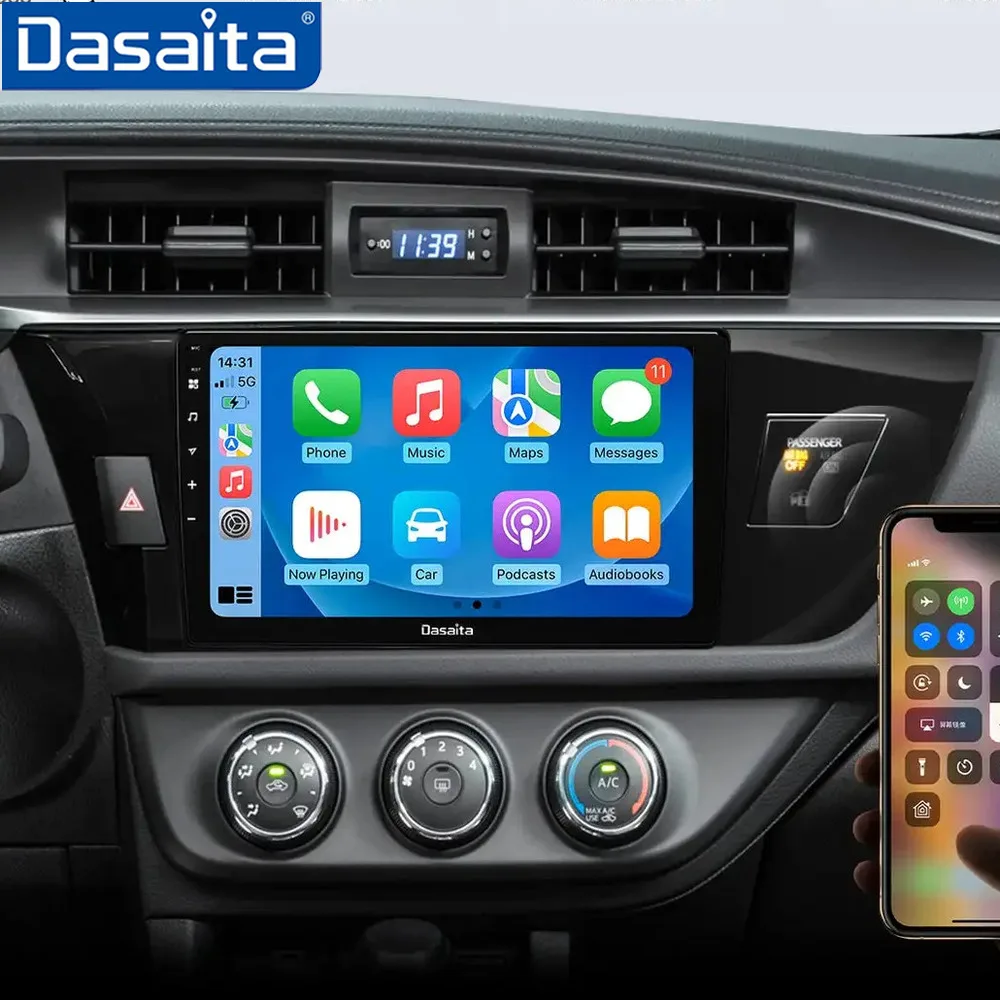 

Dasaita G12 for Toyota Corolla 2014 2015 2016 LHD Qualcomm 10.2" QLED Head Unit Wireless Carplay Android Auto Radio Car Stereo