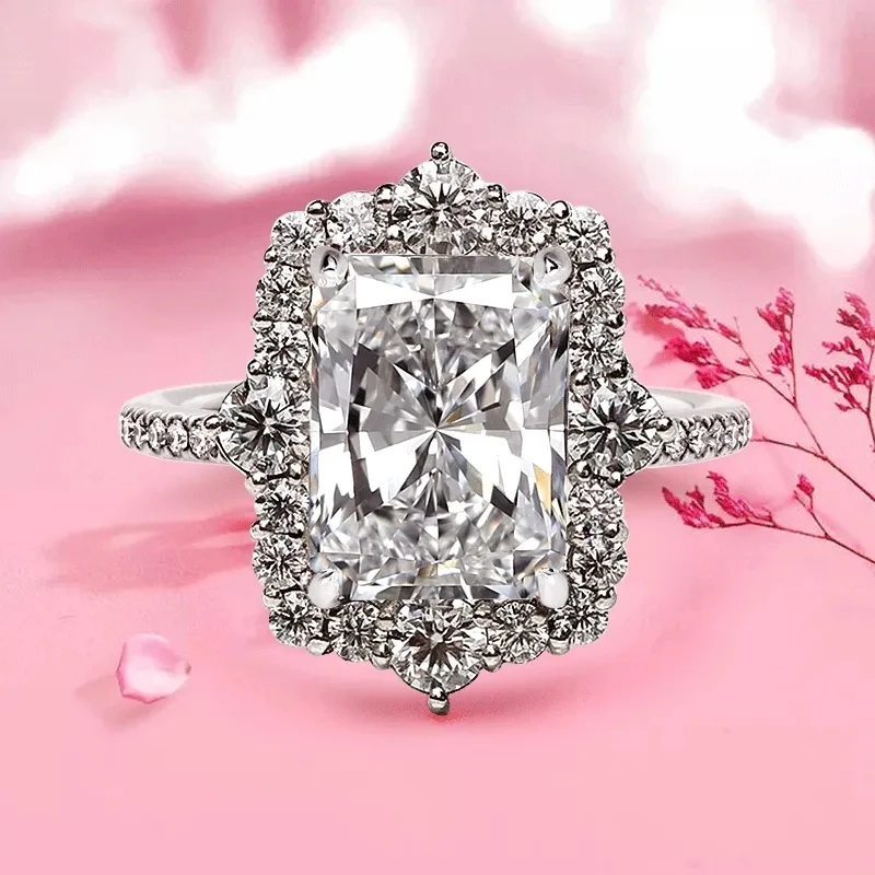 Huitan funkelnden Ehering Braut Luxus glänzenden Zirkonia Fingerring zeitlosen Schmuck für Vorschlag Party Mode Accessoires