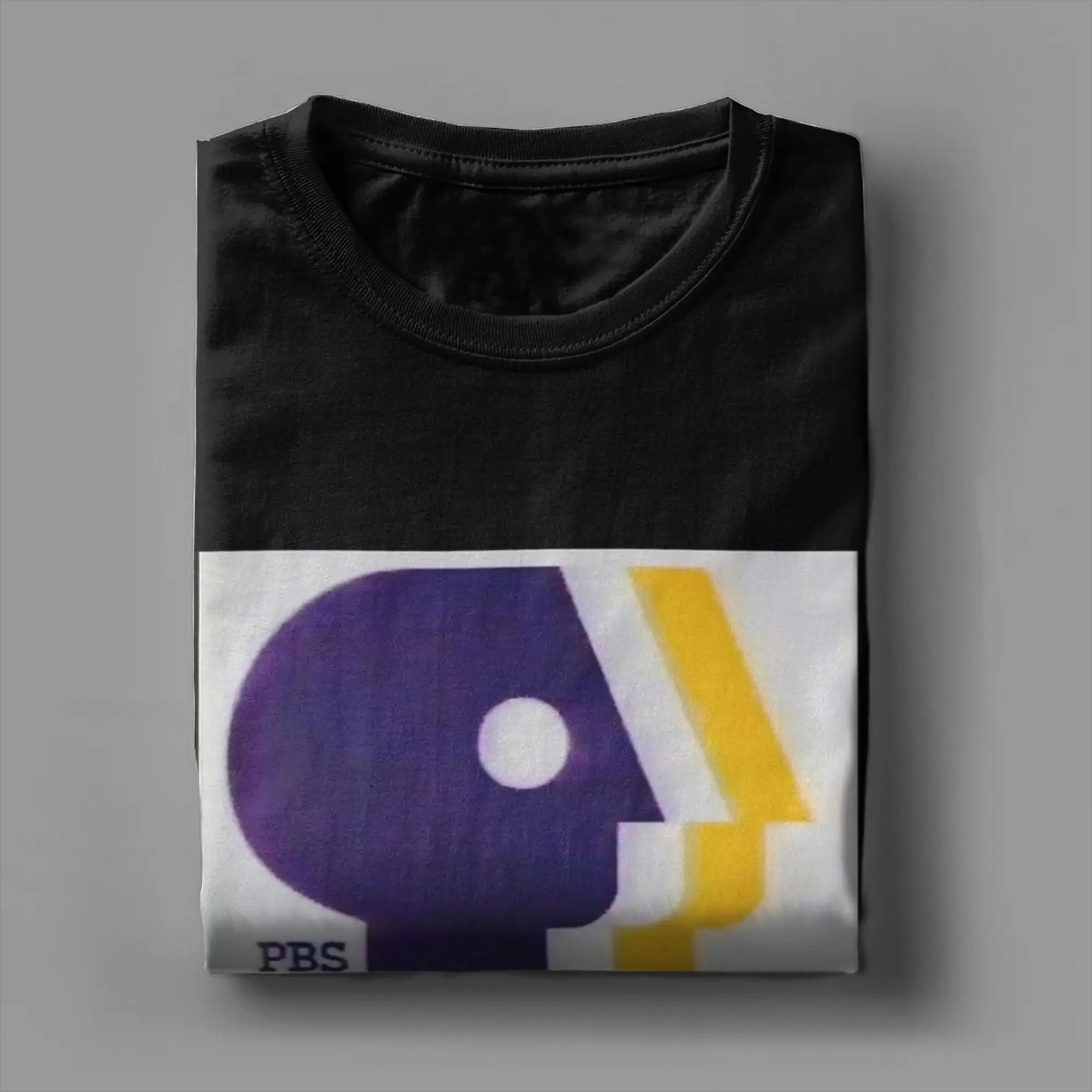 تي شيرت بشعار PBS من أواخر الثمانينيات تي شيرت كلاسيكي بأكمام قصيرة تي شيرت صيفي 100% قطن برقبة دائرية مقاس كبير 5XL تي شيرت