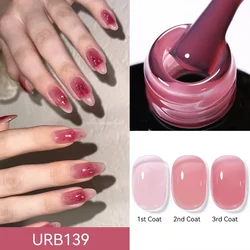 UR SUGAR 7ml Crystal Jelly Nude Rubber Base Gel Transparent Semi-permanent Varnish UV LED Construction Gel Nail Art Manicure