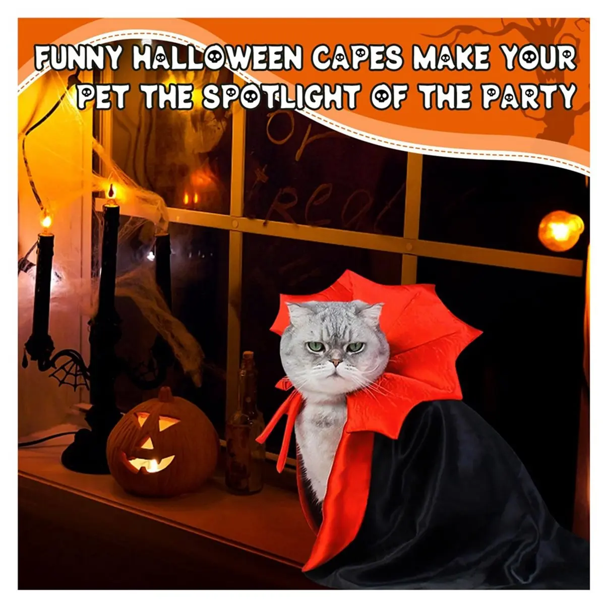 update. Dog Costume Dog Halloween Costumes Vampire Cloak,Witch Apparel Cape Halloween Pet Costumes for Small Dogs, Cats M