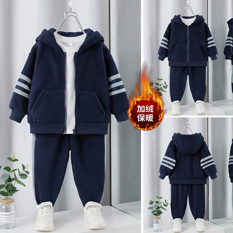 

Boys' Autumn Outfit 2022 New Stylish Baby Korean Version Clothes Trendy Children's Autumn Handsome Sports Two-Piece Set