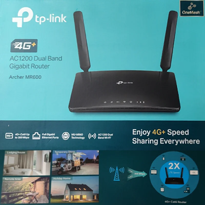 Tp-link Archer MR600 4G + Cat6 AC1200 Router Gigabit Wireless Dual-Band