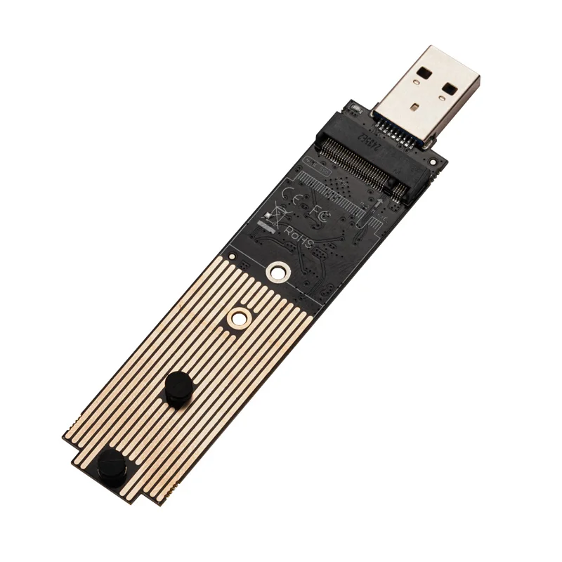 NVME SSD Adapter M.2 to USB 3.2 GEN2 10G JMS583 Chip Riser Card Board Support External 2230 2242 2260 2280 M/B+M Key M2 NVME SSD