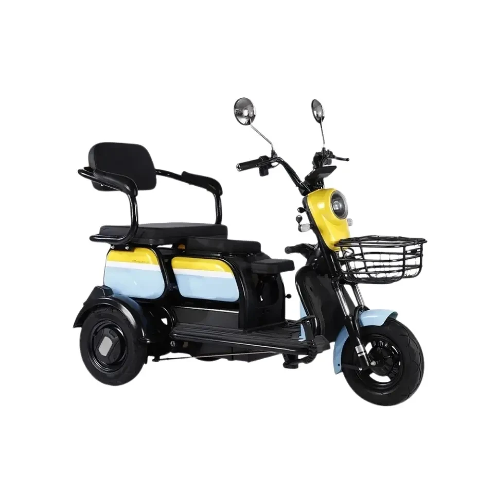 New Electric Bicycle Three Wheel Electric Tricycle for Elderly/parents Four Seats Electric Tricycle Safe and Durable