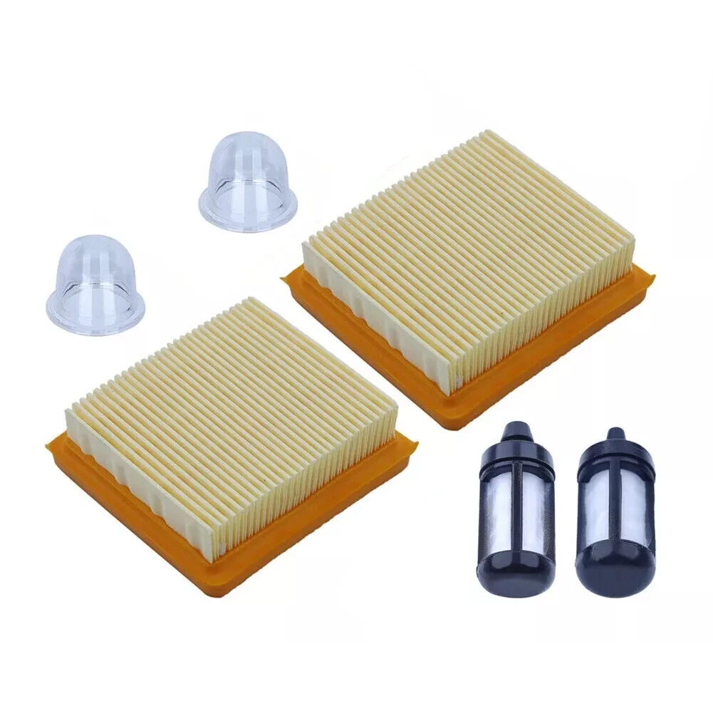 6 Piece Air Filter Kit for FS91 FS91R KM91R FS89 FS131 FC96 Essential String Trimmer Accessories Includes Air and Fuel Filters