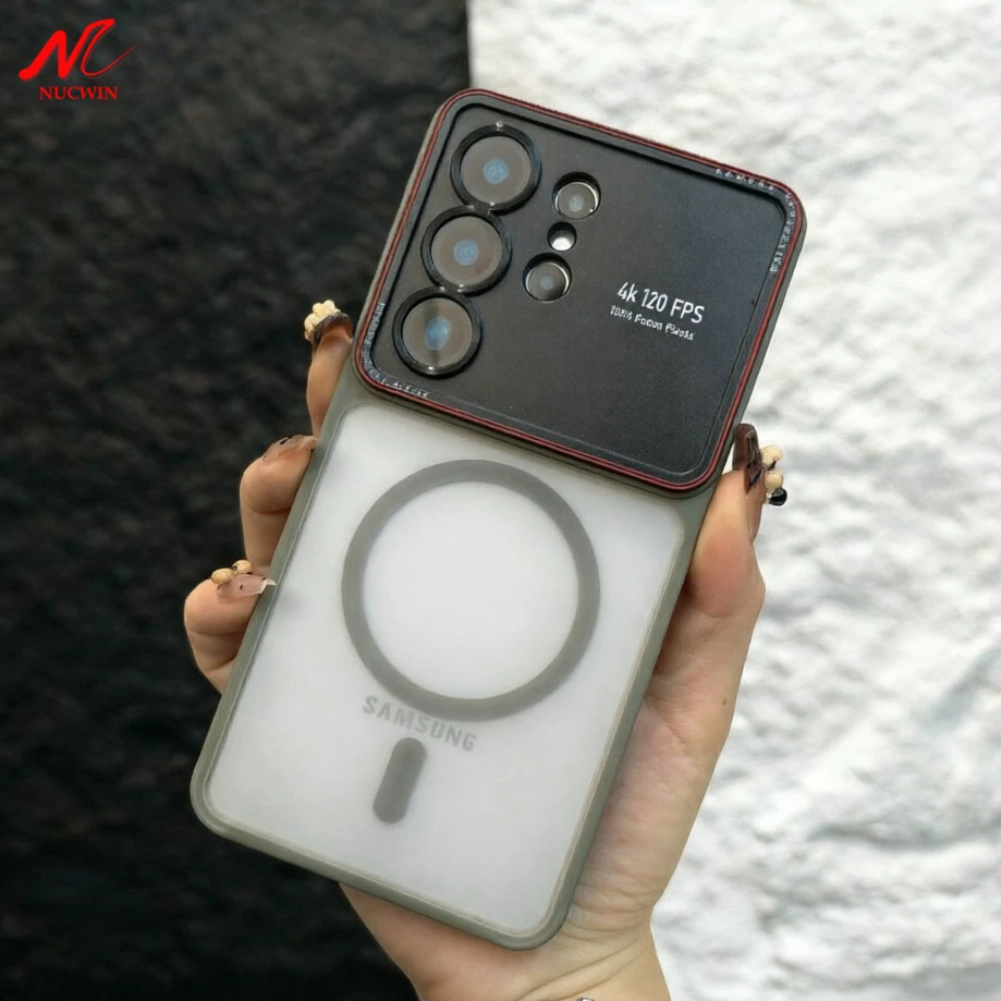 Für Laika Style Metall-Kameraschutz Transparente Hülle für Samsung S26 S25 S24 Ultra für Magsafe Matte PC TPU Armor Handyhülle