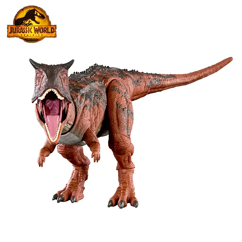 Original Mattel Jurassic World Hammond Bull Dragon Toys for Boys Carnotaurus Dinosaurs Model Articulated Figure Collection Gift