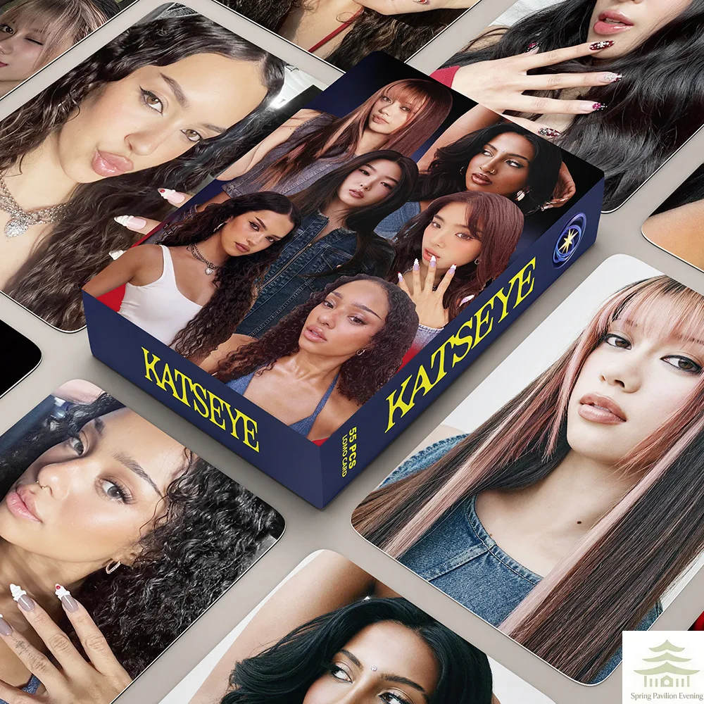 

Набор из 55 фотокарточек Kpop Idol KATSEYE из нового альбома BEAUTIFULCHAOS, Lomo-карточки LARA DANIELA, HD-фотокарточки, стикеры MANON MEGAN, подарки для фанатов