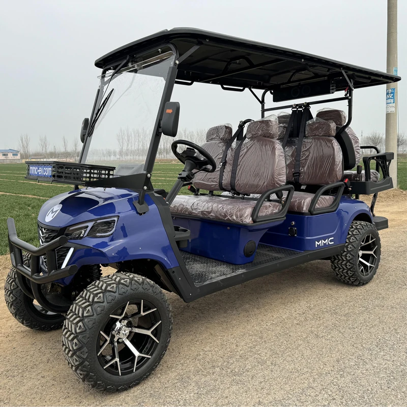 New design factory for sale 4 4+2 seater club car electric golf cart with instrumentation off-road golf cart