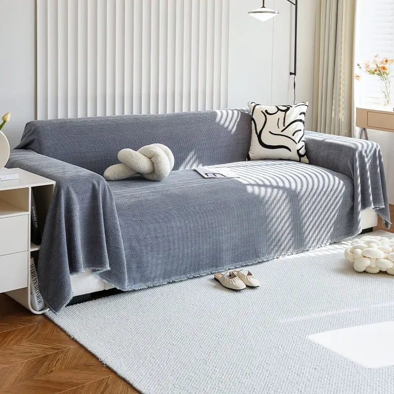 

1 шт., чехол для подушки сиденья с защитой от царапин, однотонное синельное одеяло для дивана, прочный нескользящий пылезащитный коврик для стула