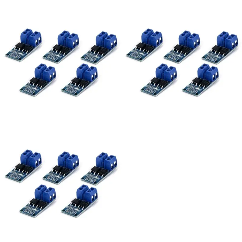A84X-15PCS 15A 400W DC 5V-36V Dual High-Power Dust Collector MOS FET Trigger Switch Drive Module MOS Transistor Drive Module
