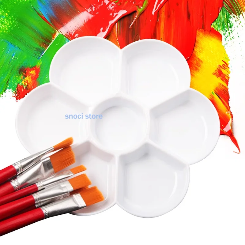 

Palette Art Oil Painting Gouache Color Grading Pigment Mixing Tray Handheld Color Mixed Pallet Artist Tool，Acrylic/plastic