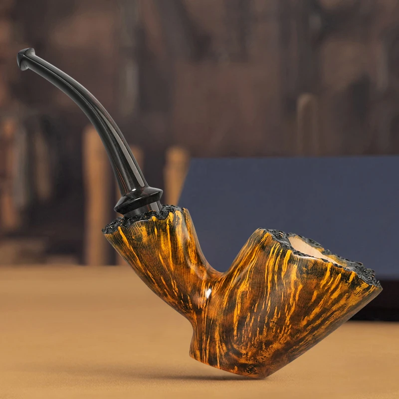 أنبوب تدخين مصنوع يدويًا من خشب البامبو ، سلسلة الخزامى ، كمامة الفم ، الخشب الصلب ، السعال الملون ، قطر 20 * #4