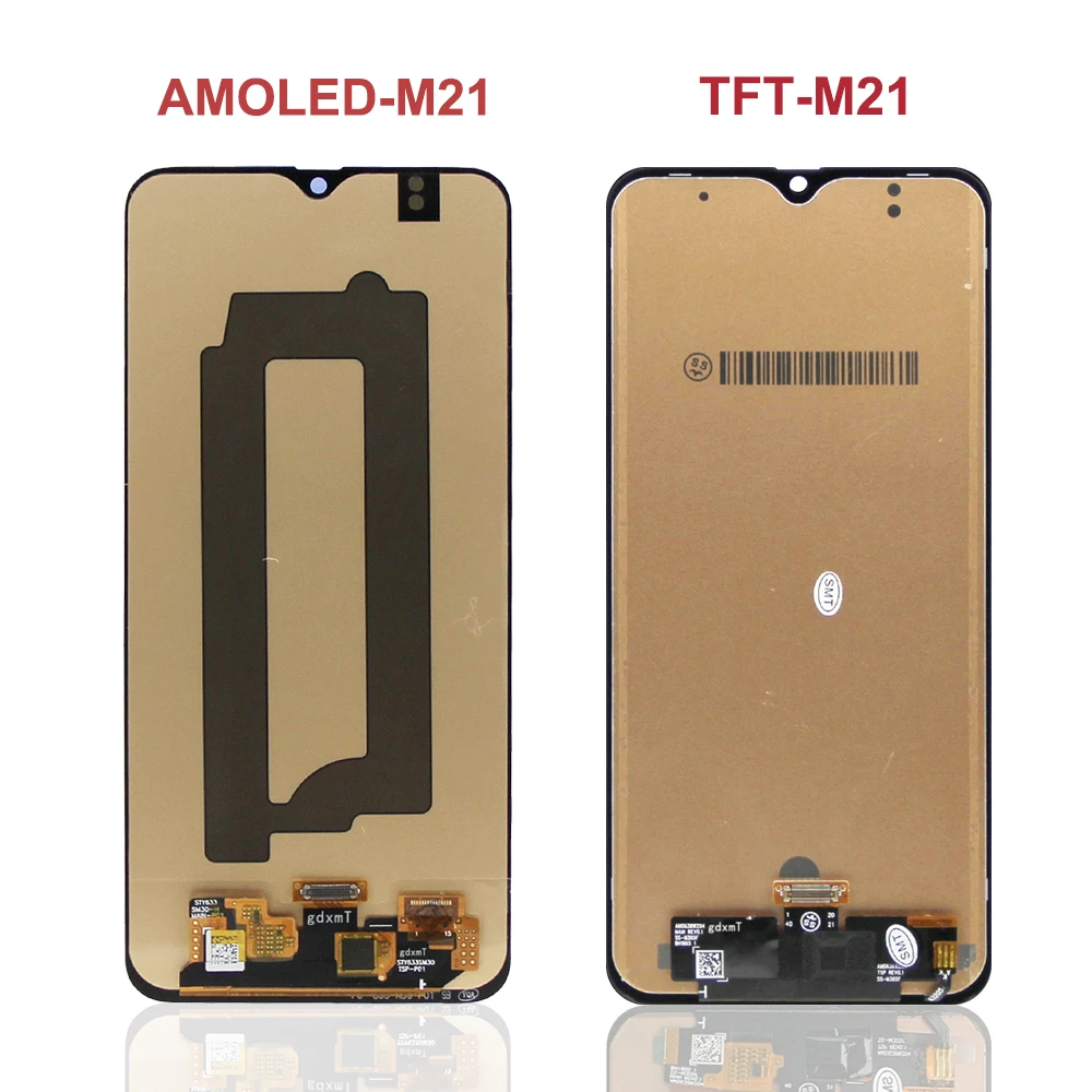 Tela de toque AMOLED LCD com moldura, alta qualidade, Samsung Galaxy M21, M215, M215F, SM-M215F, DS, SM-M215F, SM-M215F, DSN, LC