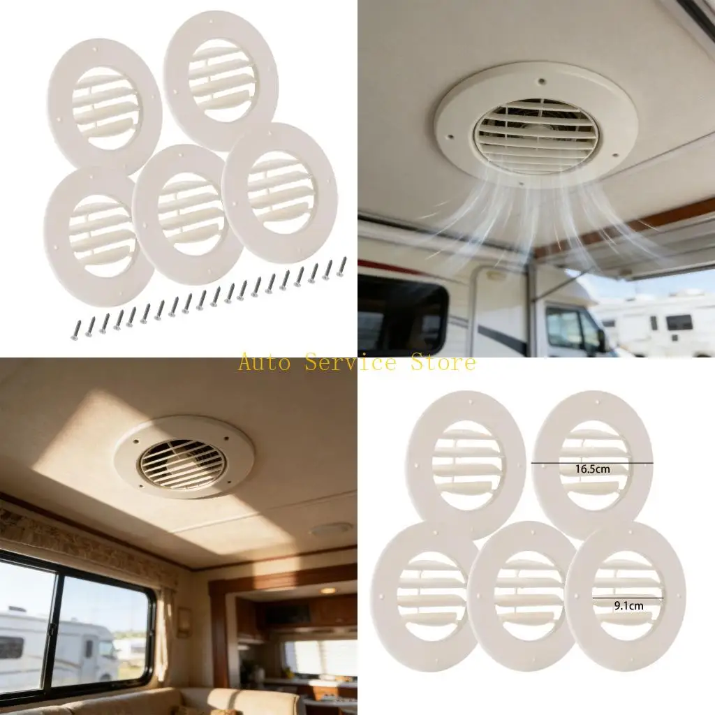 

462A Set Of 5 ABS Vehicle Ceiling Ventilation Covers Simple Installation Process