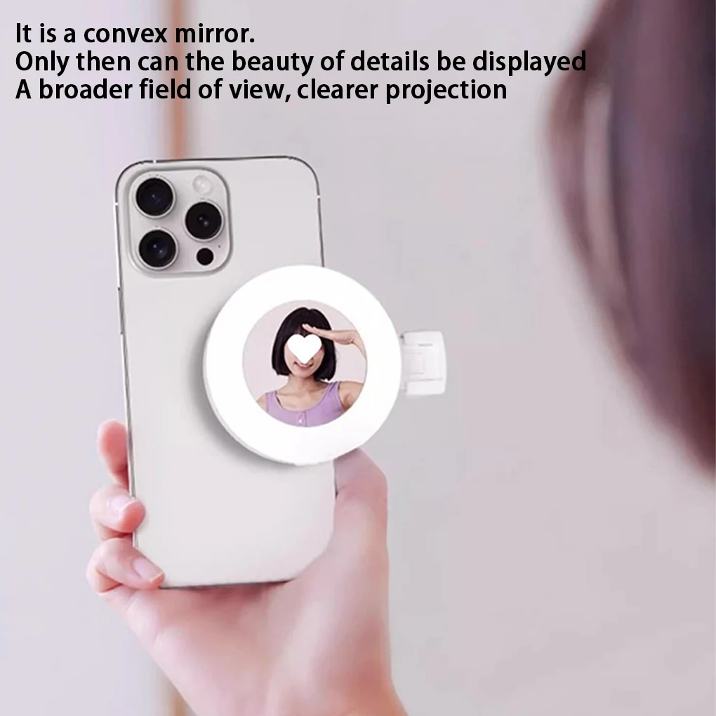 Portable Led Lamp Mirror With Light USB Rechargeable Light Ring Selfie Led Light Phone Light Clip Fill Light Selfie Lighting Cam