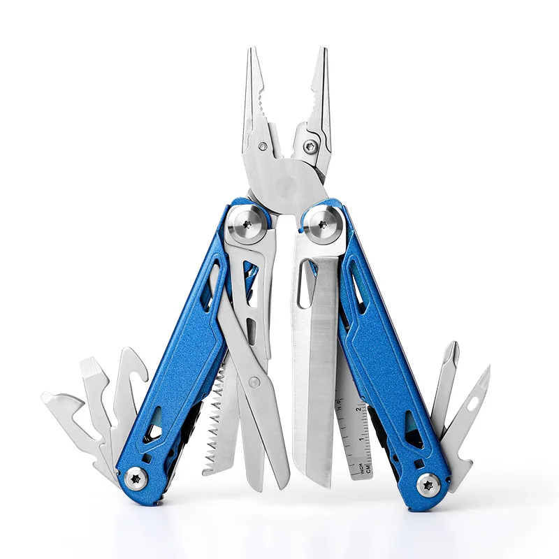 

17 In 1 Blue Color Camping Pocket Multitool Functional Screwdriver Pliers Including File Bottle Opener-for DIY OEM Customizable