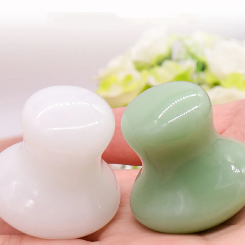 Massage Stone Jade Roller Massagger Scrapping Set Mushroom Needle Massager Deep Tissue