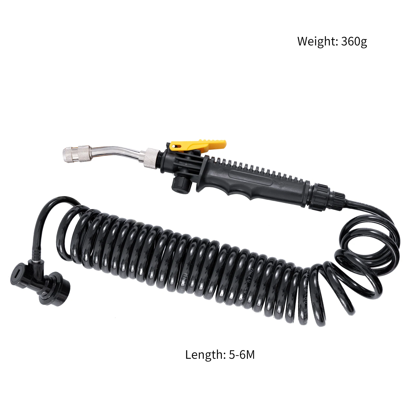 Autowasch-Sprühpistole mit 6M Elastischem Federschlauch, Verstellbare Wasserdüse, Ersatz-Wasserpistole, Auto-PPF-Sprüher, Reinigungswerkzeuge – Detail 4