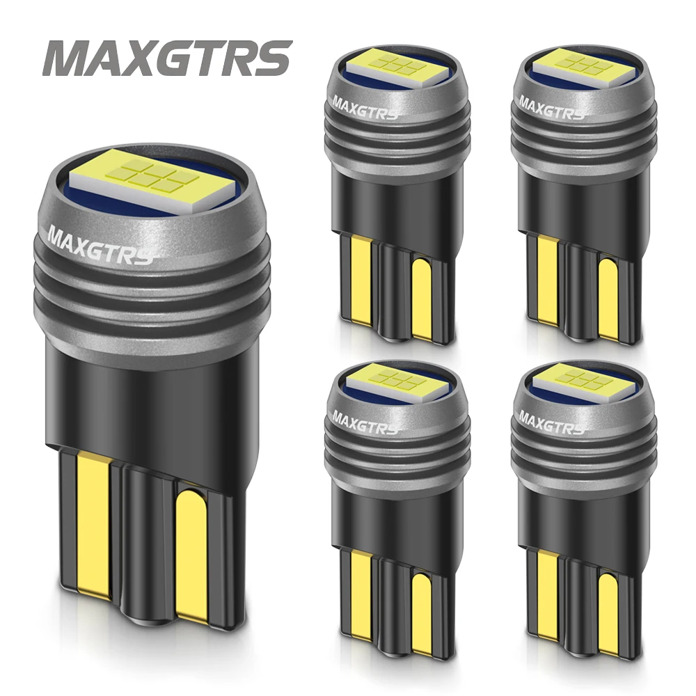 Super Bright T10 LED W5W 5W Car Side Interior Lights 12V Bulb 3570 Chips 194 168 Auto White 6000K Marker Dome Lamps 12V/24V