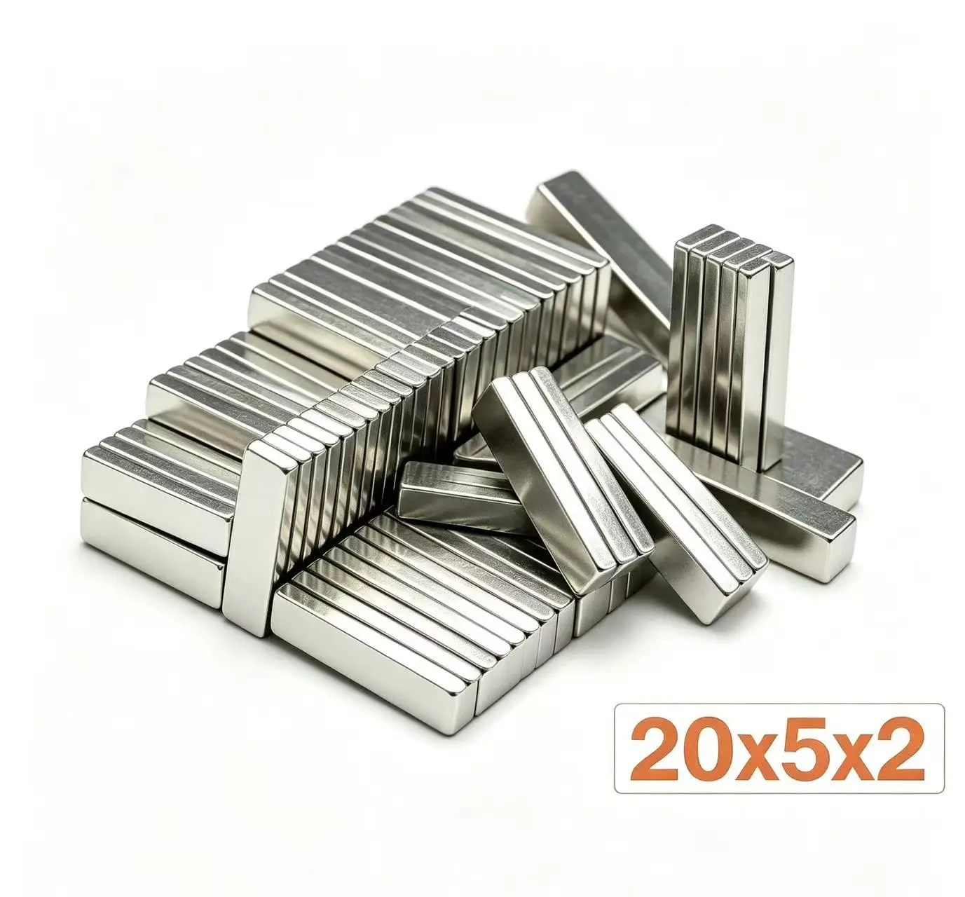 20x5x2.  20/50pcs Magnets Bar, Small Rectangular Magnets, Multi-Use Magnets for Fridge, Kitchen