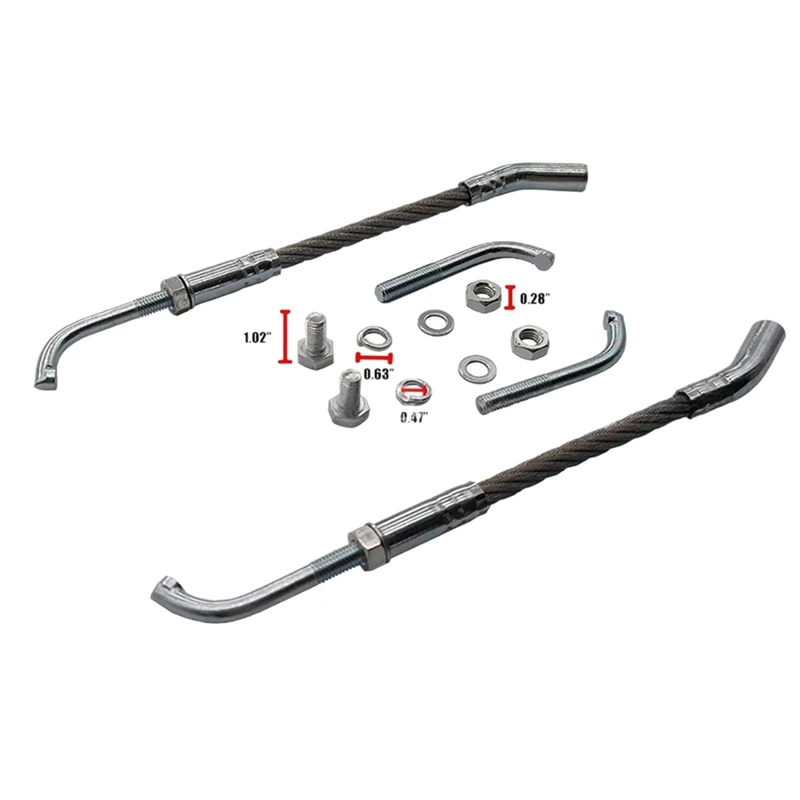 

Ice Scratchers Kit for All Reverse and Non-Reverse Gear Equipped Snowmobiles One-Bolt Mounting Enhance Traction [AA74-AAA]