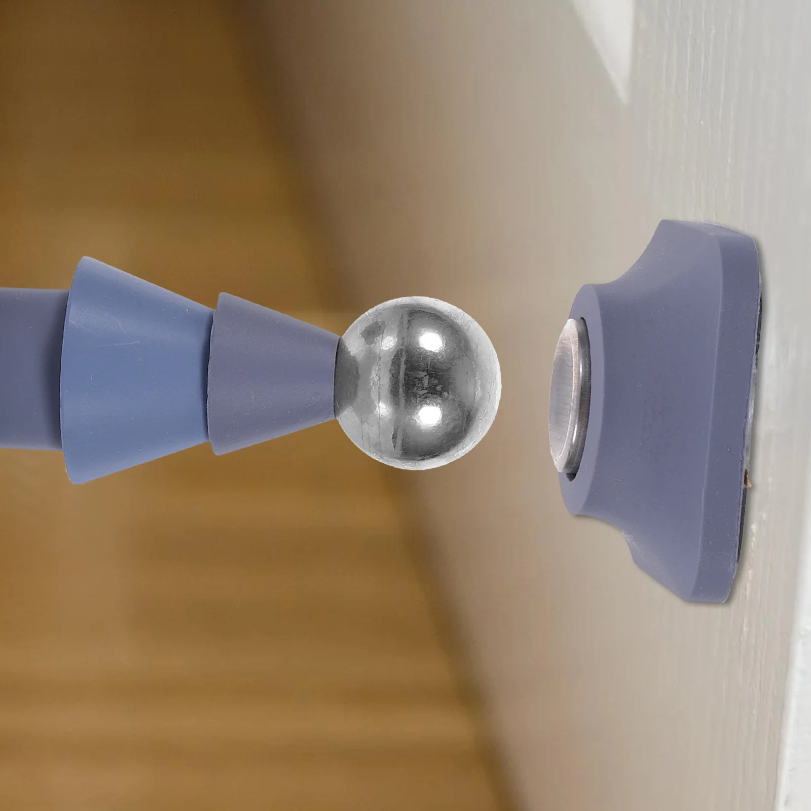 

Floor Door Stopper Wall Protector Magnetic No-Drill Adhesive Door Stop Reusable Impact Resistant For Home Office