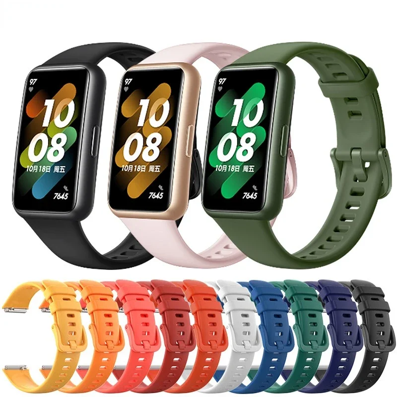 

Silicone Watch Strap For Huawei Band 7 Strap Accessories Smart Replacement watchband Wristband correa bracelet for Huawei Band 7