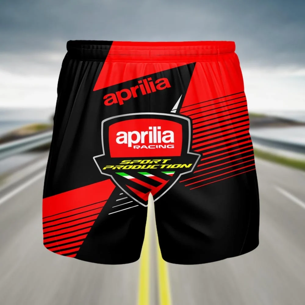 

2025 New Men's Quick-drying Locomotive Shorts Aprilia Printed Comfortable Sports Breathable Sweat-absorbing Racing Shorts MOTO