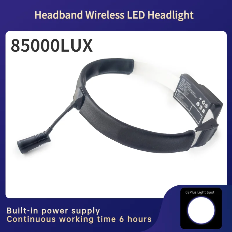 

85000lux Premium All-in-one Wireless Headlight High Brightness Oral Surgery ENT LED Medical Headlamp(Rear Power Supply) TD-HZ08P