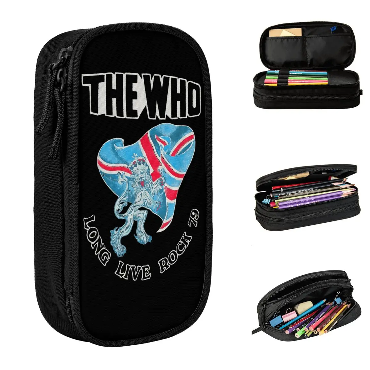 The Who Long Live Rock 79 Pencil Cases Cute Pen Bags Girls Boys Large Storage Students School Gift Pencilcases