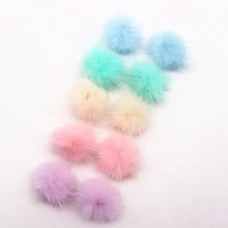 25/30/35/40mm Natrual Fur Pompom Ball Mink Pom Poms Soft Mink Pompon DIY Material Earrings Accessories Decor Clothing Supplies