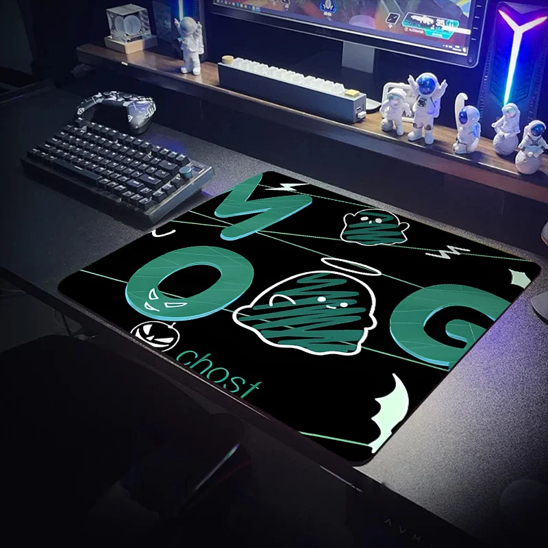 

Large Mouse Pad 900x400 Anime Ghost Waterproof Mat 40x45 Table Cushion Desk Aesthetic Gaming Rug Computer Accessory Thickening