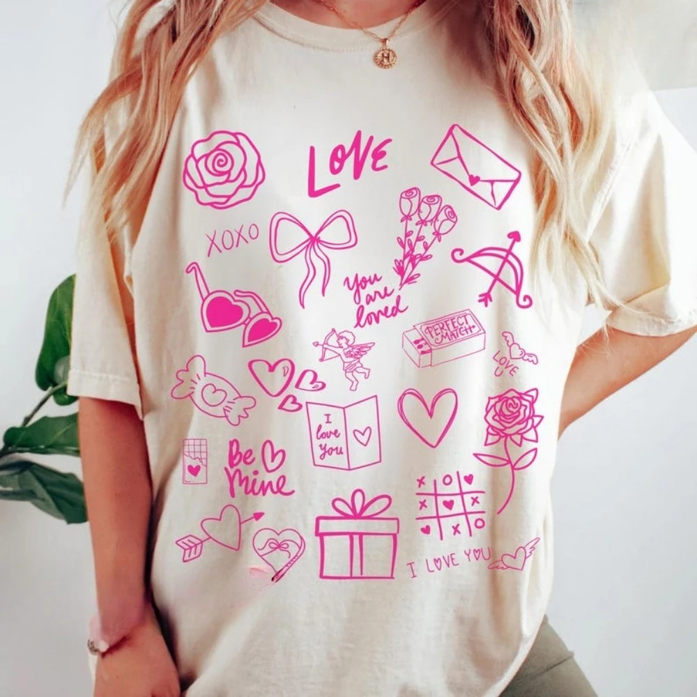 Valentines Day Shirt for Best Friend Gift for Valentine Day Shirt Gift for Girlfriend Galentines Day Girls Gift Girly Valentines