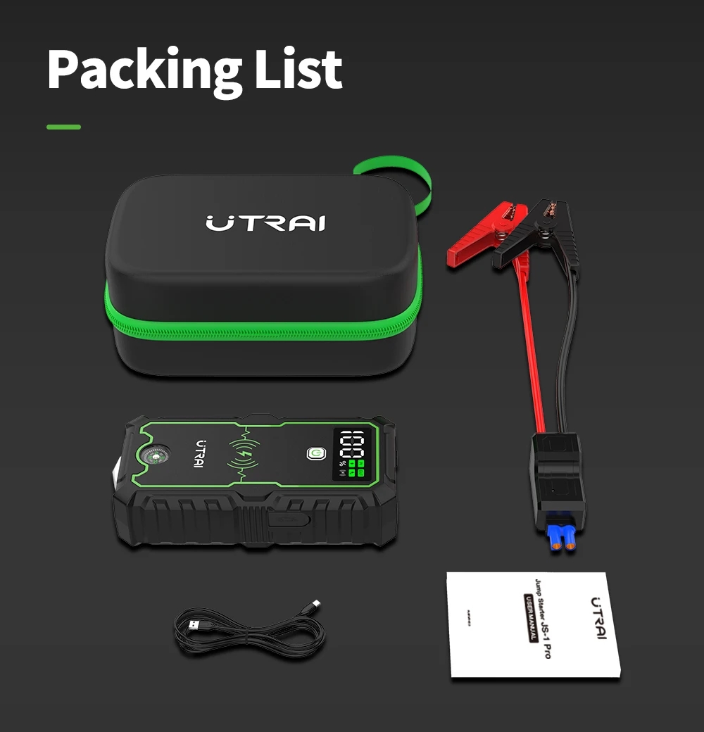 UTRAI Power Bank 2500A Jump Starter Portable Charger Car Booster 12V Auto Starting Device Emergency Car Battery Starter