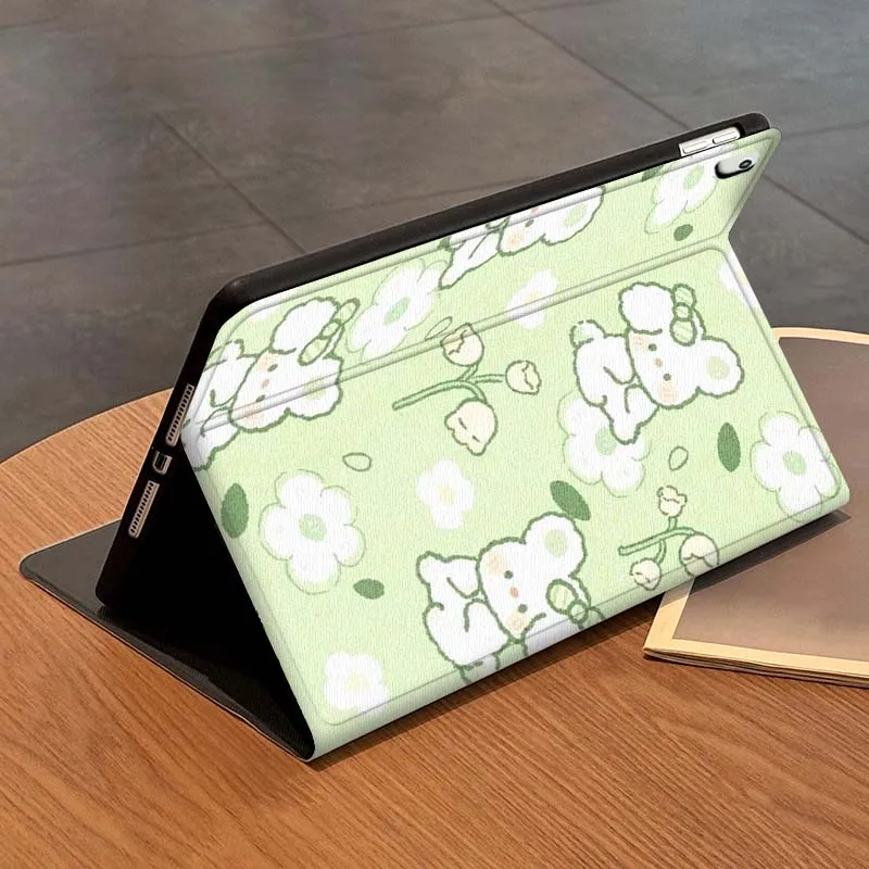 Weißes Tiermuster für iPad Pro 7 8 9 Gen 2 11 13 5. 6. 10. 11. M5 M4 12,9 10,9 10,2 Zoll 2024 2025 Tablet-Hülle