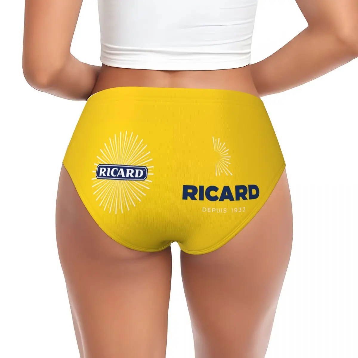 Custom Womens Marseille France Ricards Panties Stretch Briefs Underwear