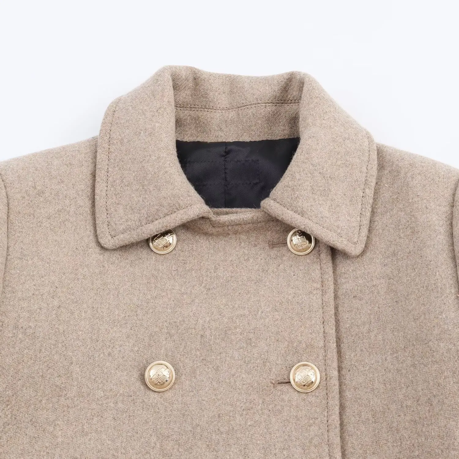 KONDALA Chic 2025 Women Vintage Elegant Double Breasted Buttons Turn-Down Collar Streetwear Losse Autumn Casual Female Coats