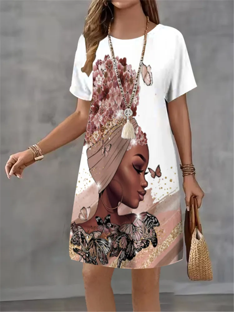 Women Fashionable Design Sense Dress Summer 2025 New Temperament Elegant Casual Women A-Line Dress Short Sleeve Mini Dress