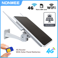 6W 10W 15W 4G Solar Router WiFi Repeater Solar Powered All in One 50M WiFi Range IP66 Waterproof Total 12000mAh Batteries