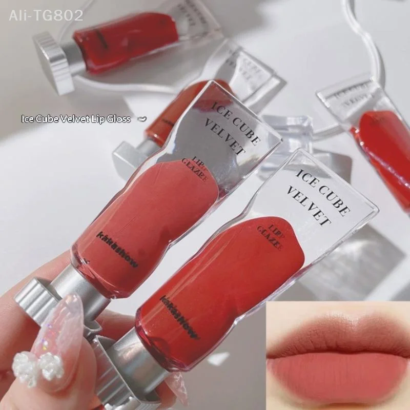 1 Stück Langanhaltender Feuchtigkeitsspendender Eiskristall-Matter Lipgloss Lippenstift Glanz-Make-up Kosmetik-Schönheitszubehör für Lippenpflege