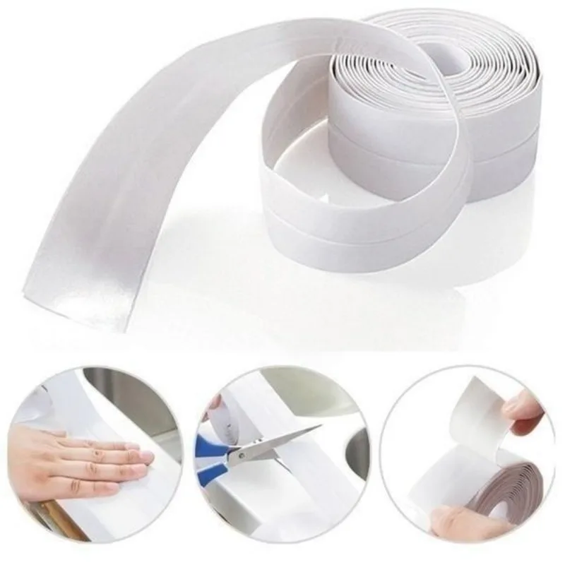 home improvement duct tape Shower bathroom seal tape caulking tape self-adhesive waterproof sink edge tape