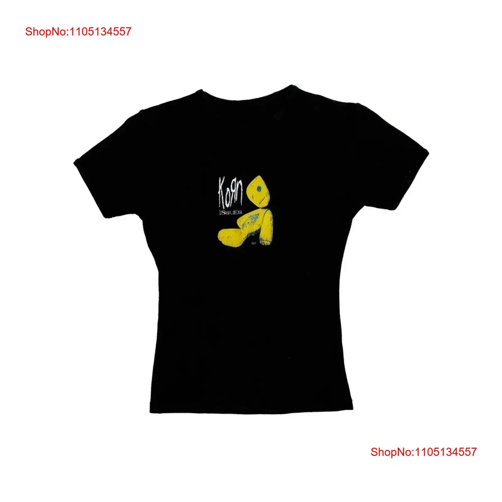 

Korn 1999 99 90s Vintage Issues Rag Doll Album Band Promo Girl Top T Shirt vintage Washed Versatile homme Slightly Unisex