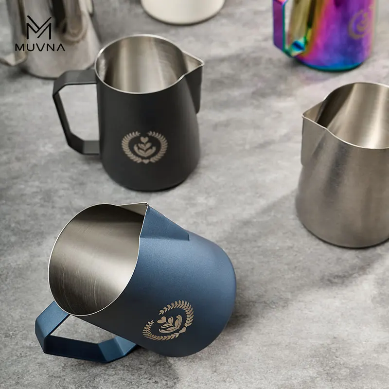 Muvna-エスプレッソミルクピッチャー、コーヒーミルク泡立て水差し 