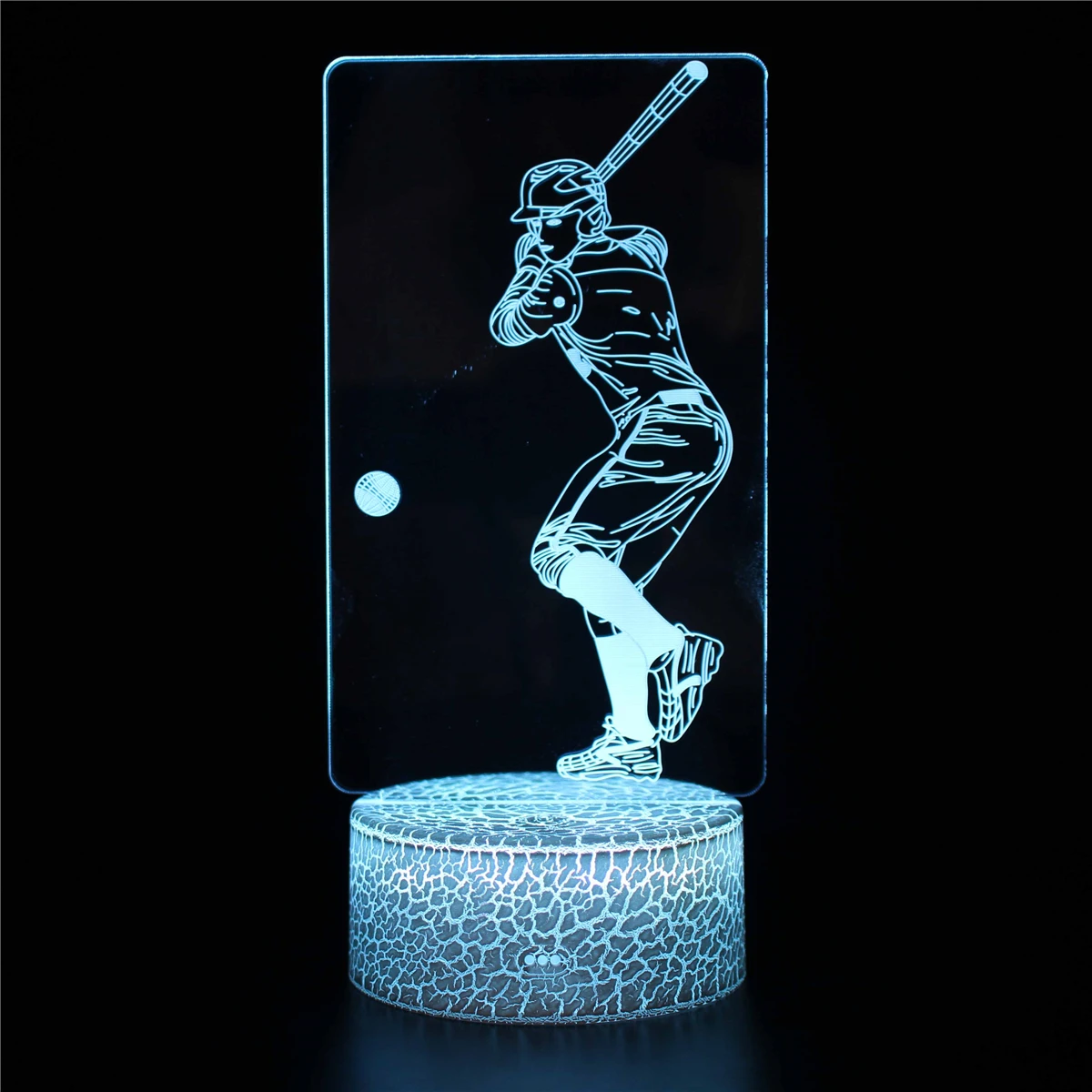 3D Illusion Baseball Tisch Lampe Für Home Zimmer Dekor Touch Fernbedienung LED Lichter Urlaub Geschenk Nacht Lichter